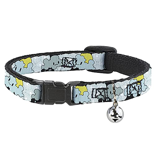 Buckle-Down bac-w30369-nm Breakaway Katzenhalsband, 1/5,1 cm breit – passt 20,3–30,5 cm Nacken – Medium, Wolken von Buckle-Down