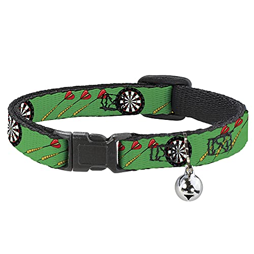 Buckle-Down bac-w30469-nm Breakaway Katzenhalsband, 1/5,1 cm breit – passt 20,3–30,5 cm Nacken – Medium, Darts von Buckle-Down
