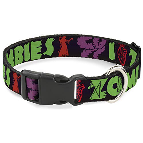 Buckle-Down bac-w30918-ns Breakaway Katzenhalsband, 1/5,1 cm breit – passt 15,2–22,9 cm Nacken – Kleine, Zombies Zitat Buckle-Down bac-w30918-ns Breakaway Katzenhalsband, 1/5,1 cm breit – passt 15,2–22,9 cm Nacken – Kleine, Zombies Zitat von Buckle-Down