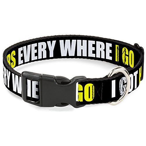 Buckle-Down bac-w30928-ns Breakaway Katzenhalsband, 1/5,1 cm breit – passt 15,2–22,9 cm Nacken – Kleine, Haters, Netzgewebe, Zitat von Buckle-Down