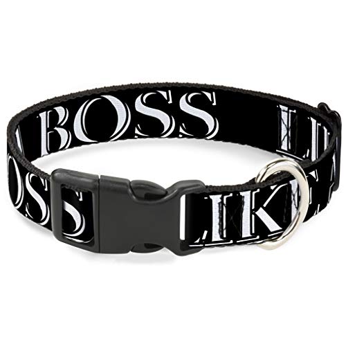 Buckle-Down bac-w31255-ns Breakaway Katzenhalsband, 1/5,1 cm breit – passt 15,2–22,9 cm Nacken – Kleine, Boss Zitat von Buckle-Down