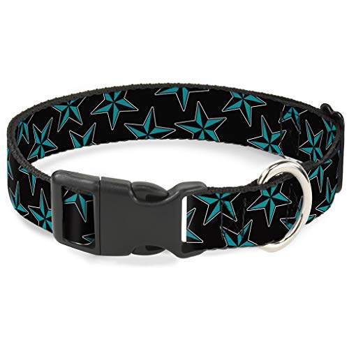 Buckle-Down bac-w31433-ns Breakaway Katzenhalsband, 1/5,1 cm breit – passt 15,2–22,9 cm Nacken – Kleine, Nautical Star von Buckle-Down