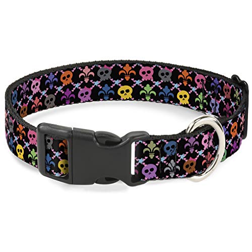Buckle-Down bac-w31945-ns Breakaway Katzenhalsband, 1/5,1 cm breit – passt 15,2–22,9 cm Nacken – Kleine, Skulls von Buckle-Down