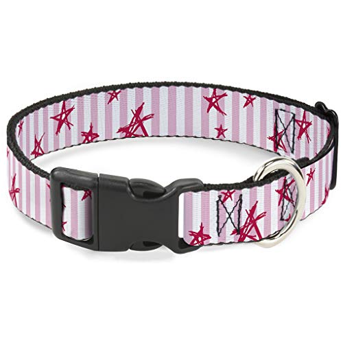 Buckle-Down bac-w31995-nl Breakaway Katzenhalsband, 1/5,1 cm breit – passt 22,9–38,1 cm Nacken – Groß, Sterne von Buckle-Down