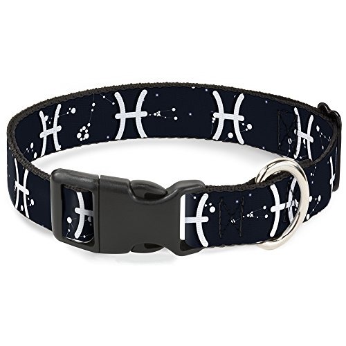 Buckle-Down bac-w32677-nl Breakaway Katzenhalsband, 1/5,1 cm Wide-fits 22,9–38,1 cm Neck-Large, Sternzeichen Fische von Buckle-Down