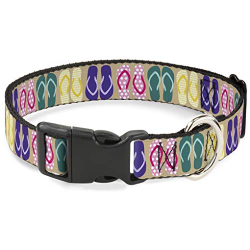 Buckle-Down bac-w33200-nl Breakaway Katzenhalsband, 1/5,1 cm Wide-fits 22,9–38,1 cm Neck-Large, Flip Flops von Buckle-Down