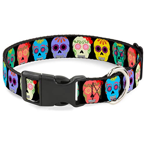 Buckle-Down bac-w34227-nl Breakaway Katzenhalsband, 1/5,1 cm Wide-fits 22,9–38,1 cm Neck-Large, Skulls von Buckle-Down