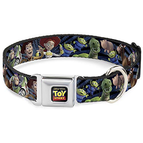 Buckle-Down dc-wdy278-ws dybk Toy Story Logo Full Color Hundehalsband schwarz, wide-small/33–45,7 cm von Buckle-Down