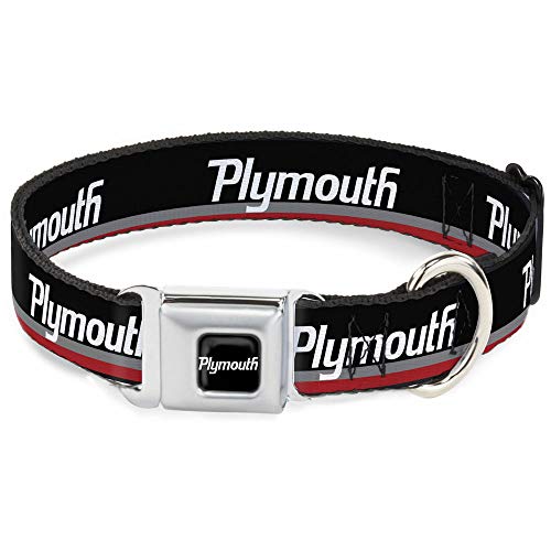 Buckle-Down dc-wply001-wl 45,7–81,3 cm plya-Plymouth Text Logo Full Color Schwarz/Weiß Halsband, breit groß Buckle-Down dc-wply001-wl 45,7–81,3 cm plya-Plymouth Text Logo Full Color Schwarz/Weiß Halsband, breit groß von Buckle-Down