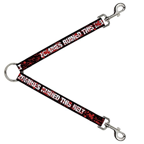 Buckle-Down dls-w32621 Zombies Ruined Dieser Gürtel Schwarz/Weiß/Rot Splatter Leine Splitter, 2,5 cm breit – 76,2 cm Länge von Buckle-Down