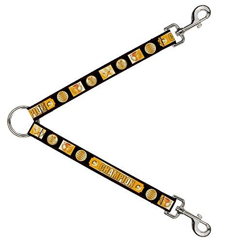 Buckle-Down dls-w38111-w Champion Gürtel/Symbole schwarz/Golds Leine Splitter, 3,8 cm breit – 76,2 cm Länge Buckle-Down dls-w38111-w Champion Gürtel/Symbole schwarz/Golds Leine Splitter, 3,8 cm breit – 76,2 cm Länge von Buckle-Down