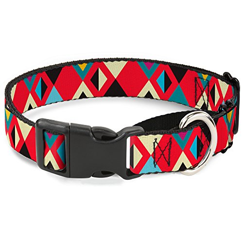 Buckle-Down geometric9 schwarz/rot/türkis/elfenbeinfarben Martingale Hundehalsband, 3,8 cm Wide-fits 45,7–81,3 cm Neck-Large Buckle-Down geometric9 schwarz/rot/türkis/elfenbeinfarben Martingale Hundehalsband, 3,8 cm Wide-fits 45,7–81,3 cm Neck-Large von Buckle-Down