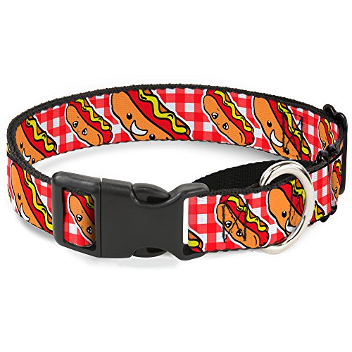 Buckle-Down mgc-w30860-ws Hot Dogs Buffalo Plaid weiß/rot Martingale Hundehalsband, klein Buckle-Down mgc-w30860-ws Hot Dogs Buffalo Plaid weiß/rot Martingale Hundehalsband, klein von Buckle-Down