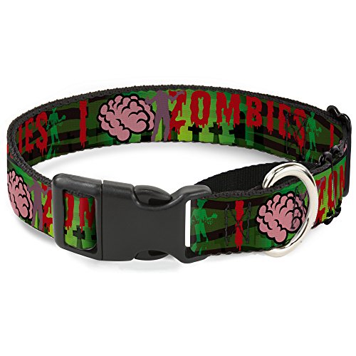 Buckle-Down mgc-w30920-m Ich Brain Zombies Martingale Hundehalsband, Medium von Buckle-Down