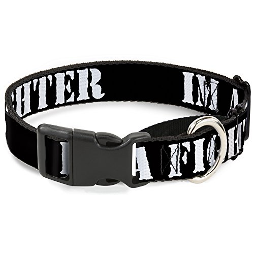Buckle-Down mgc-w30933-s I 'm a Fighter schwarz/weiß Martingale Hundehalsband, klein von Buckle-Down