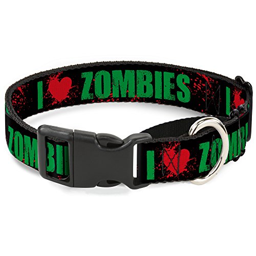Buckle-Down mgc-w30950-l I Heart Zombies Bold Splatter Schwarz/Grün/Rot Martingale Hundehalsband, groß Buckle-Down mgc-w30950-l I Heart Zombies Bold Splatter Schwarz/Grün/Rot Martingale Hundehalsband, groß von Buckle-Down