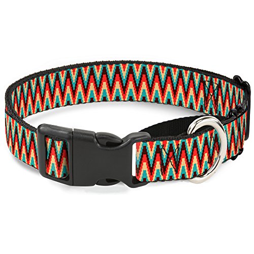 Buckle-Down mgc-w31006-s Jagged Zig Zag braun/Aqua/cremefarben/Rot Martingale Hundehalsband, klein von Buckle-Down