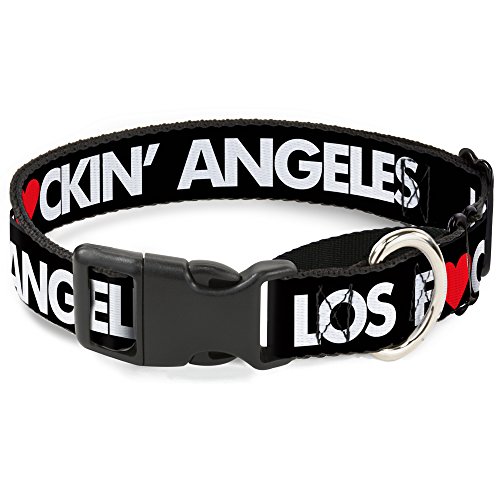 Buckle-Down mgc-w31268-m Los f-ckin 'Angeles Herzen schwarz/weiß/rot Martingale Hundehalsband, Medium von Buckle-Down