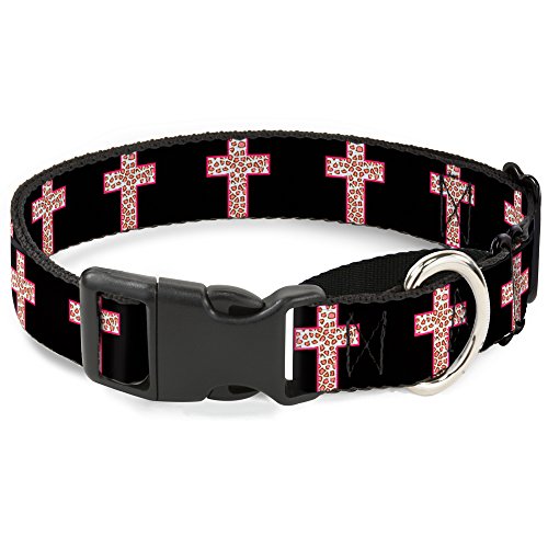 Buckle-Down mgc-w32976-ws Kreuz Repeat Schwarz/Leopard Braun/Pink Outline Martingale Hundehalsband, klein Buckle-Down mgc-w32976-ws Kreuz Repeat Schwarz/Leopard Braun/Pink Outline Martingale Hundehalsband, klein von Buckle-Down