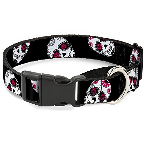 Buckle-Down mgc-w34569-ws Staggered Sugar Skulls schwarz/weiß/pink Martingale Hundehalsband, klein Buckle-Down mgc-w34569-ws Staggered Sugar Skulls schwarz/weiß/pink Martingale Hundehalsband, klein von Buckle-Down