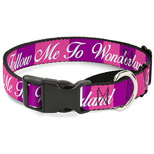 Buckle-Down mgc-wdy335-m Martingal Hund Collar-Cheshire Katze gestreift/Follow ME zu Wonderland rosa/violett/weiß, 2,5 cm w-11–43,2 cm Neck-medium Buckle-Down mgc-wdy335-m Martingal Hund Collar-Cheshire Katze gestreift/Follow ME zu Wonderland rosa/violett/weiß, 2,5 cm w-11–43,2 cm Neck-medium von Buckle-Down