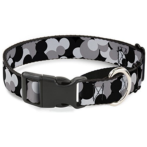 Buckle-Down mgc-wdy349-wm Martingal Hund Collar-Mickey Maus Head gestapelt schwarz/Grays, 3,8 cm w-16–58,4 cm Neck-medium von Buckle-Down