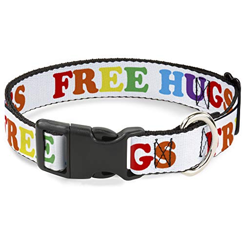 Buckle-Down pc-w30626-wl Free Hugs weiß/Multicolor Kunststoff Clip Halsband, breit groß/45,7–81,3 cm Buckle-Down pc-w30626-wl Free Hugs weiß/Multicolor Kunststoff Clip Halsband, breit groß/45,7–81,3 cm von Buckle-Down