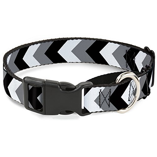 Buckle-down Chevron 'Martingale Hundehalsband, 3,8 cm, Weiß/Grau/Schwarz, Wide-fits Neck-small 40–46 cm Buckle-down Chevron 'Martingale Hundehalsband, 3,8 cm, Weiß/Grau/Schwarz, Wide-fits Neck-small 40–46 cm von Buckle-Down