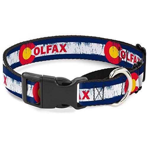 Buckle-down Colfax Colorado, verwitterte Martingale Hundehalsband, 3,8 cm, Wide-fits – 32 'Neck-Large Buckle-down Colfax Colorado, verwitterte Martingale Hundehalsband, 3,8 cm, Wide-fits – 32 'Neck-Large von Buckle-Down