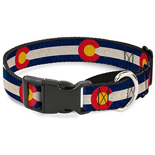Buckle-down Colorado flags2 Repeat, Martingale Hundehalsband, Wide-fits 9–15 " Neck-small von Buckle-Down