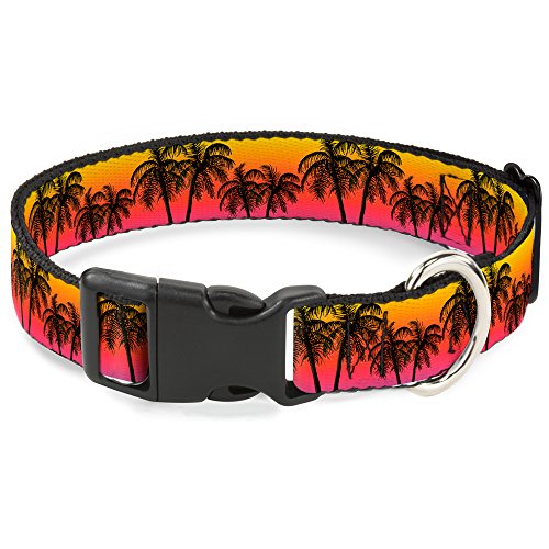 Buckle-down Palmen bei Sonnenuntergang, 1 Paar, Schwarz, Kunststoff, Wide-fits 9–15 " Neck-small Buckle-down Palmen bei Sonnenuntergang, 1 Paar, Schwarz, Kunststoff, Wide-fits 9–15 " Neck-small von Buckle-Down