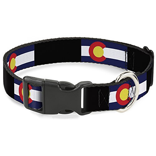 Buckle-down flags3 Colorado, schwarz, Kunststoff, 1,5 " und"Wide-fits – 32 Neck-Large von Buckle-Down