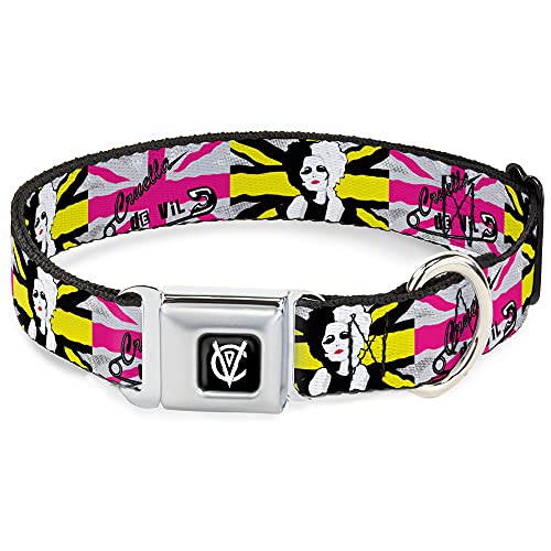 Cruella De Vil Sicherheitsnadel und Pose für Hundehalsband, Sicherheitsgurt-Schnalle, mit Union Jack-Blöcken, 50,8 bis 78,9 cm, 3,8 cm breit Cruella De Vil Sicherheitsnadel und Pose für Hundehalsband, Sicherheitsgurt-Schnalle, mit Union Jack-Blöcken, 50,8 bis 78,9 cm, 3,8 cm breit von Buckle-Down