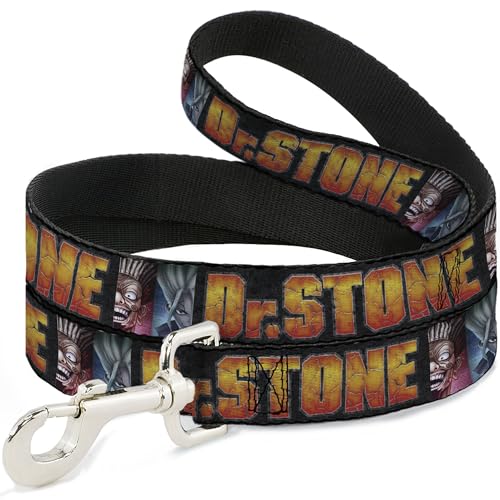 Crunchyroll Hundeleine, Dr. Stone Titel-Logo und Ibarra Suika Split Pose, Schwarz, 120 cm lang, 2,5 cm breit Crunchyroll Hundeleine, Dr. Stone Titel-Logo und Ibarra Suika Split Pose, Schwarz, 120 cm lang, 2,5 cm breit von Buckle-Down
