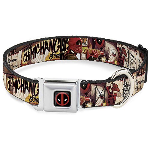 Buckle-Down Hundehalsband, Sicherheitsgurt-Schnalle, Deadpool Kills Deadpool 2, Dynamite Chimichanga, Mehrfarbig, 3,8 cm breit, passend für Halsumfang von 45,7–81,3 cm, Größe L (DC-WDP030-WL) Buckle-Down Hundehalsband, Sicherheitsgurt-Schnalle, Deadpool Kills Deadpool 2, Dynamite Chimichanga, Mehrfarbig, 3,8 cm breit, passend für Halsumfang von 45,7–81,3 cm, Größe L (DC-WDP030-WL) von Buckle-Down