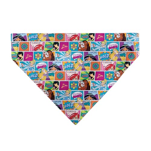 Disney Haustier-Halstuch, Disney-Prinzessinnen-Pose und Zitat, Pop-Art-Blöcke, mehrfarbig, Schlupfhalsband, nur Bandana Disney Haustier-Halstuch, Disney-Prinzessinnen-Pose und Zitat, Pop-Art-Blöcke, mehrfarbig, Schlupfhalsband, nur Bandana von Buckle-Down