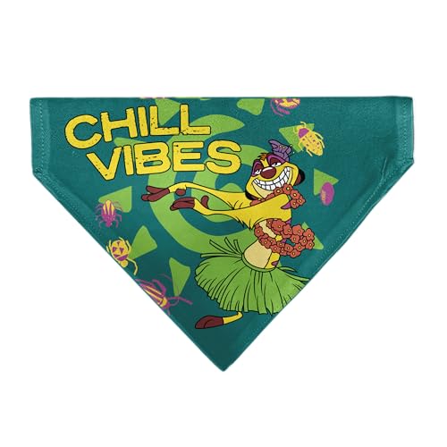 Disney Haustier-Halstuch, König der Löwen, Timon Chill Vibes, Hula-Pose, Blau, mehrfarbig, nur Schlupfhalsband, Bandana von Buckle-Down