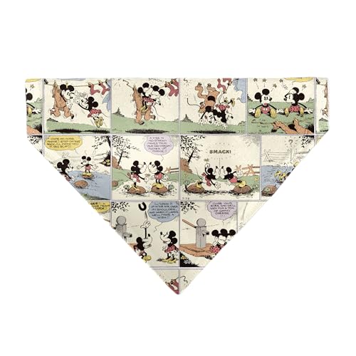 Disney Haustier-Halstuch, Micky und Minnie Maus, Vintage-Comic-Szenen, Schlupfhalsband, nur Bandana Disney Haustier-Halstuch, Micky und Minnie Maus, Vintage-Comic-Szenen, Schlupfhalsband, nur Bandana von Buckle-Down