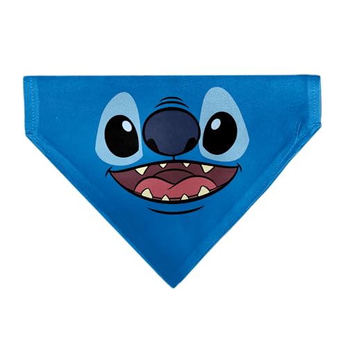 Disney Haustier-Halstuch, lächelndes Gesicht, Nahaufnahme, Blues, Schlupfhalsband, nur Bandana von Buckle-Down
