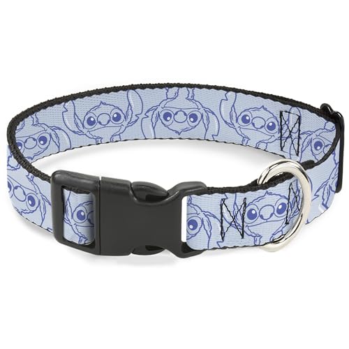 Disney Hundehalsband, Kunststoffschnalle, Stichpose, Flip, Hellblau, 38,1 cm bis 61 cm breit, 2,5 cm Disney Hundehalsband, Kunststoffschnalle, Stichpose, Flip, Hellblau, 38,1 cm bis 61 cm breit, 2,5 cm von Buckle-Down