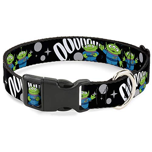 Disney Hundehalsband, Kunststoffschnalle, Toy Story 3 Aliens Ooooohhh, Schwarz/Weiß/Grau, 17,8 bis 21,6 cm, 1,3 cm breit Disney Hundehalsband, Kunststoffschnalle, Toy Story 3 Aliens Ooooohhh, Schwarz/Weiß/Grau, 17,8 bis 21,6 cm, 1,3 cm breit von Buckle-Down