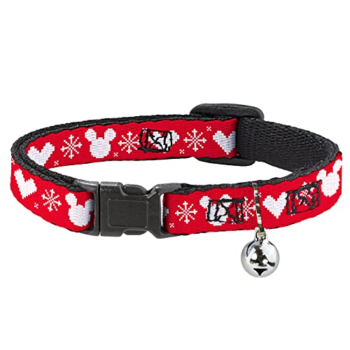 Disney Katzenhalsband, Breakaway-Halsband mit Glöckchen, Disney-Feiertag, Mickey-Maus-Herz-Pullover, Stich, Rot-Weiß, 21,6 bis 30,5 cm, 1,3 cm breit Disney Katzenhalsband, Breakaway-Halsband mit Glöckchen, Disney-Feiertag, Mickey-Maus-Herz-Pullover, Stich, Rot-Weiß, 21,6 bis 30,5 cm, 1,3 cm breit von Buckle-Down