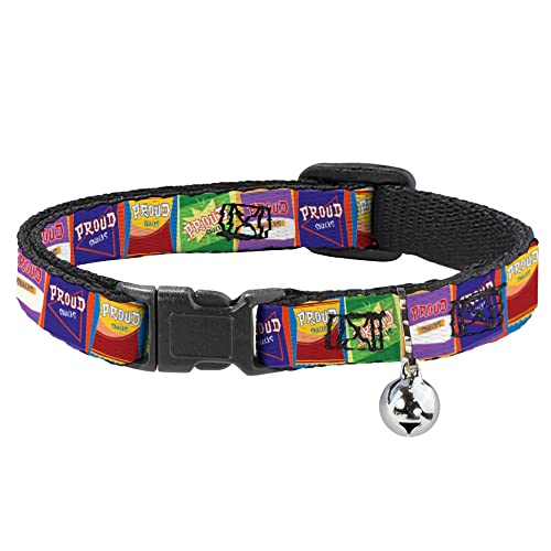 Disney Katzenhalsband, Breakaway-Halsband mit Glöckchen, The Proud Family Proud Snacks Logo-Blöcke, mehrfarbig, 21,6 bis 30,5 cm, 1,3 cm breit Disney Katzenhalsband, Breakaway-Halsband mit Glöckchen, The Proud Family Proud Snacks Logo-Blöcke, mehrfarbig, 21,6 bis 30,5 cm, 1,3 cm breit von Buckle-Down