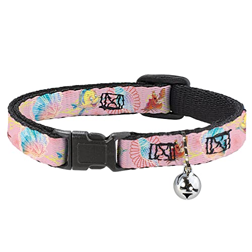 Disney Katzenhalsband, Breakaway-Halsband mit Glöckchen, die kleine Meerjungfrau Flunder und Sebastian unter dem Meer, Rosa, 21,6 bis 30,5 cm, 1,3 cm breit Disney Katzenhalsband, Breakaway-Halsband mit Glöckchen, die kleine Meerjungfrau Flunder und Sebastian unter dem Meer, Rosa, 21,6 bis 30,5 cm, 1,3 cm breit von Buckle-Down