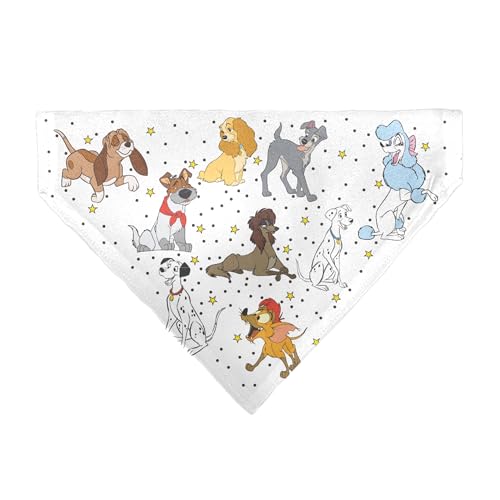 Disney Pet Bandana Disney Dogs Group Collage Stars White Slip On Collar Bandana Only von Buckle-Down