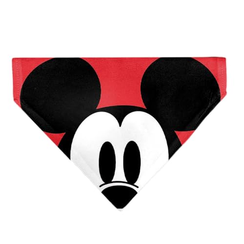 Buckle-Down Disney Pet Bandana Mickey Mouse Face Character Close Up Red Slip On Collar Bandana Only von Buckle-Down