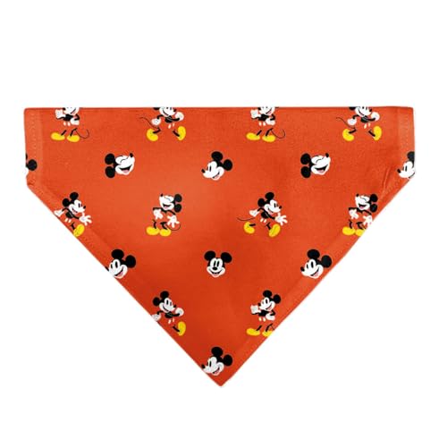 Disney Pet Bandana Mickey Mouse Poses and Expressions Scattered Red Slip On Collar Bandana Only von Buckle-Down