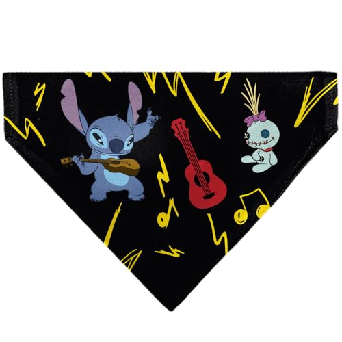 Disney Pet Bandana Stitch and Scrump Ukulele Jam Pose Black Yellow Slip On Collar Bandana Only Disney Pet Bandana Stitch and Scrump Ukulele Jam Pose Black Yellow Slip On Collar Bandana Only von Buckle-Down