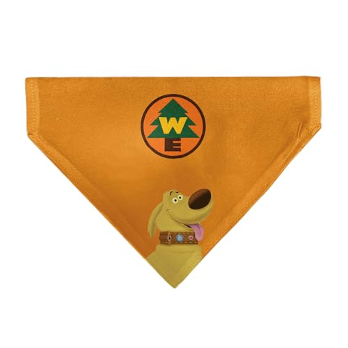 Disney Pet Bandana Up Dug Pose and Wilderness Explorer Badge Orange Slip On Collar Bandana Only von Buckle-Down