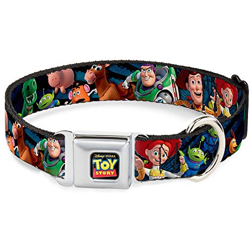 Dog Collar Seatbelt Buckle Toy Story Characters Running Denim Rays 16 to 23 Inches 1.5 Inch Wide Dog Collar Seatbelt Buckle Toy Story Characters Running Denim Rays 16 to 23 Inches 1.5 Inch Wide von Buckle-Down